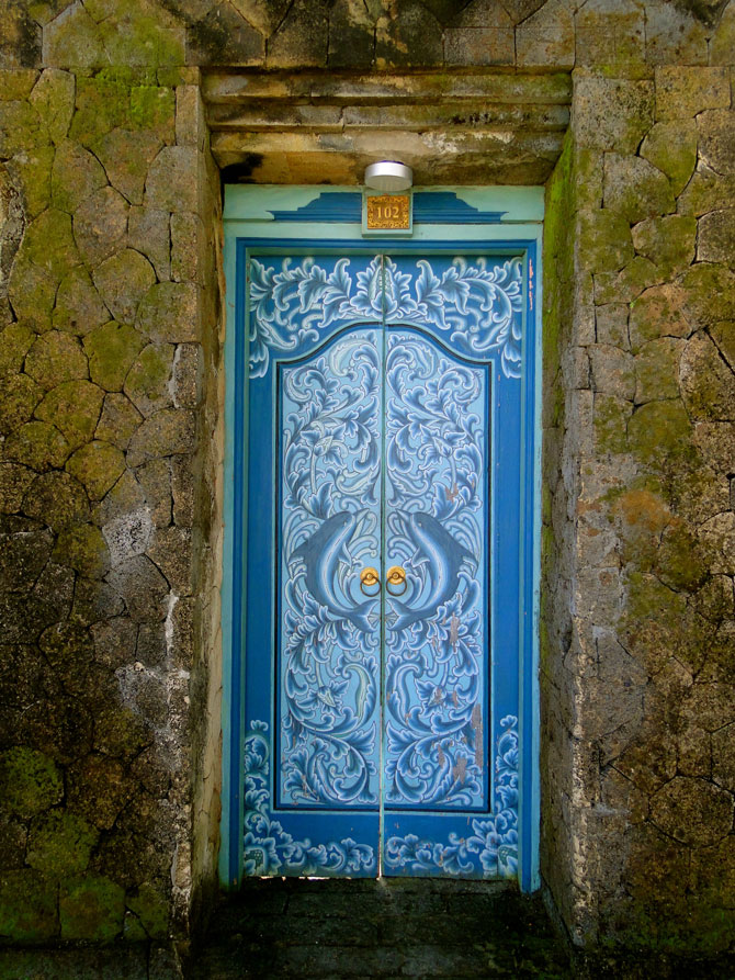 Royal Beach Resort, Bali, Indonesia Hand painted door from Bali Indonesia