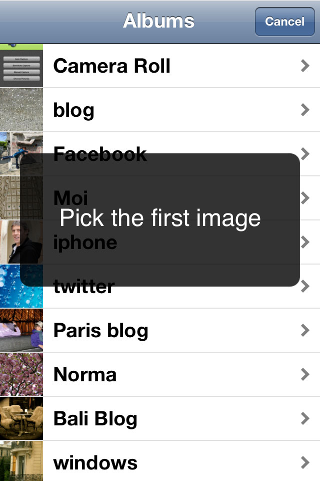 Pick the first image