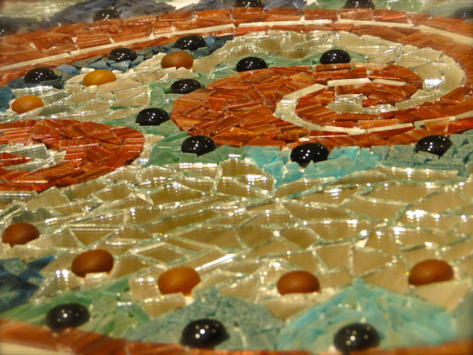 #DIY  How to make a mosaic ; peace by piece 