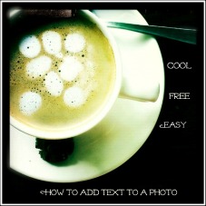 How to add text to a photo feature photo