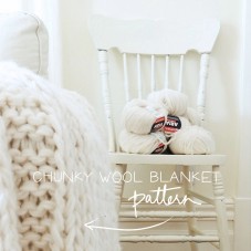 How to make a chunky wool blanket. Free pattern!