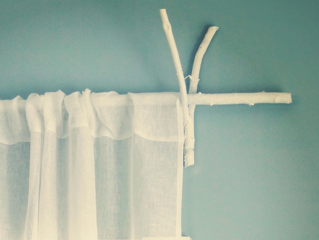 Twig Curtain Rod With Sheer Curtains From West Elm Design The Life Twig Curtain Rod With Sheer Curtains From West Elm